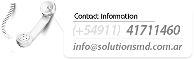 Contact Information: +5411 41711460 Mail: info@solutionsmd.com.ar